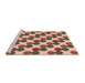 Sideview of Machine Washable Transitional Fire Brick Red Rug, wshpat1486brn