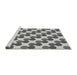 Sideview of Machine Washable Transitional Platinum Silver Gray Rug, wshpat1486gry
