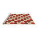 Sideview of Machine Washable Transitional Red Rug, wshpat1486org