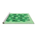 Sideview of Machine Washable Transitional Jade Green Rug, wshpat1488grn