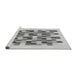 Sideview of Machine Washable Transitional Platinum Gray Rug, wshpat1488gry