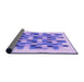 Thickness of Patterned Mauve Purple Rug, pat1488pur