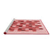 Sideview of Machine Washable Transitional Pink Rug, wshpat1488rd