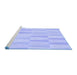 Sideview of Machine Washable Transitional Sky Blue Rug, wshpat1489blu