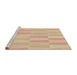 Sideview of Machine Washable Transitional Brown Sand Brown Rug, wshpat1489brn