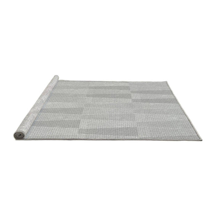 Sideview of Machine Washable Transitional Dark Gray Rug, wshpat1489gry