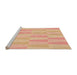 Sideview of Machine Washable Transitional Orange Rug, wshpat1489org