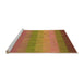 Sideview of Machine Washable Transitional Cinnamon Brown Rug, wshpat149org