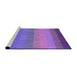Sideview of Machine Washable Transitional Purple Rug, wshpat149pur
