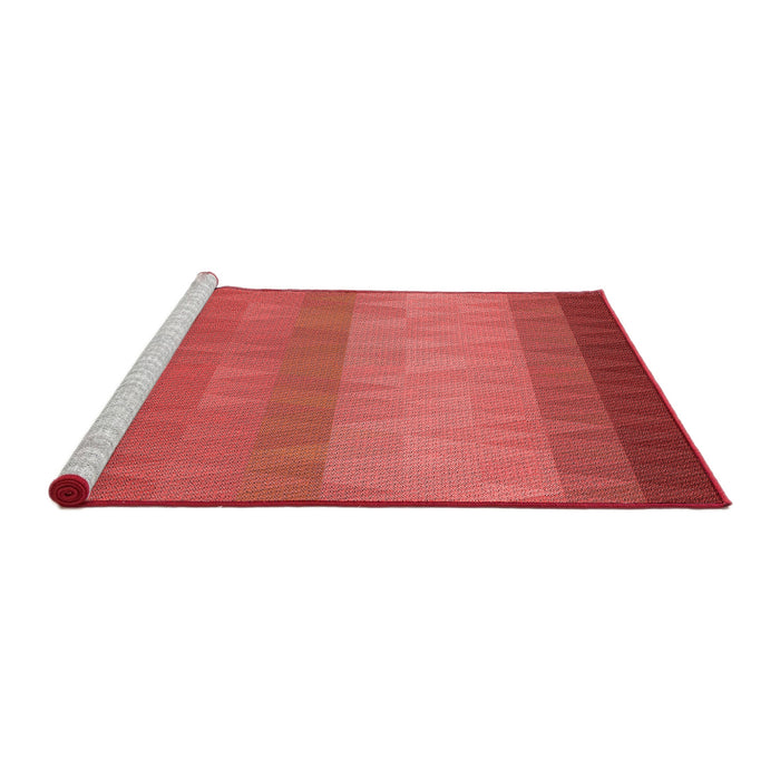 Sideview of Machine Washable Transitional Red Rug, wshpat149rd