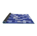 Thickness of Patterned Jeans Blue Rug, pat1490blu
