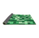 Thickness of Patterned Jade Green Rug, pat1490grn