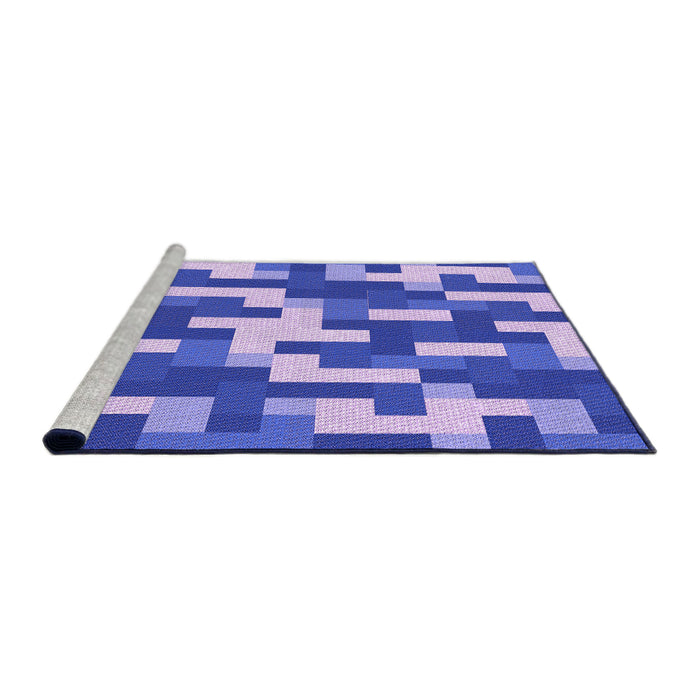 Sideview of Machine Washable Transitional Bright Lilac Purple Rug, wshpat1490pur