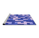 Sideview of Machine Washable Transitional Bright Lilac Purple Rug, wshpat1490pur