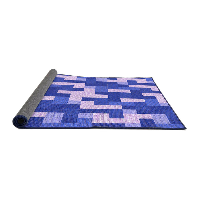 Thickness of Patterned Bright Lilac Purple Rug, pat1490pur