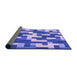 Thickness of Patterned Bright Lilac Purple Rug, pat1490pur