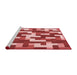 Sideview of Machine Washable Transitional Light Coral Pink Rug, wshpat1490rd