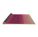 Thickness of Patterned Raspberry Red Rug, pat1491brn