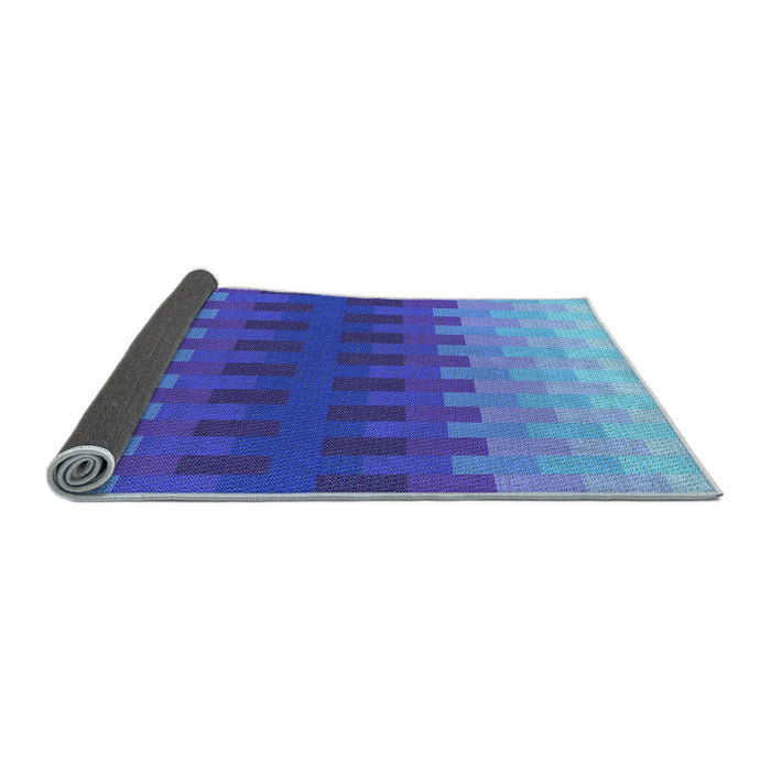 Thickness of Patterned Blue Orchid Blue Rug, pat1491lblu