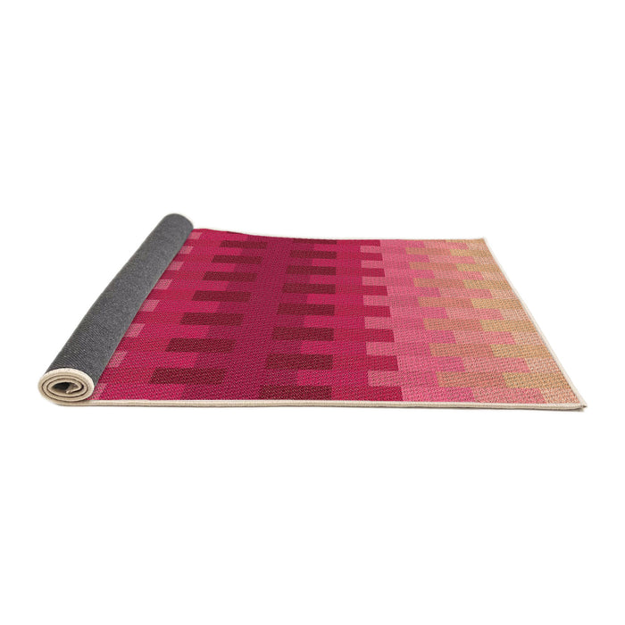 Thickness of Patterned Crimson Red Rug, pat1491org