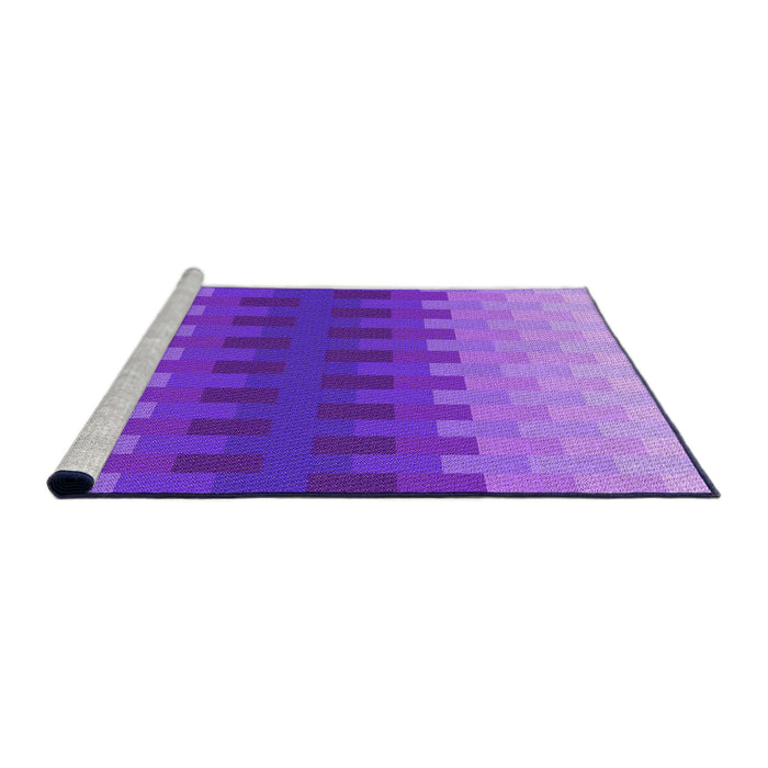 Sideview of Machine Washable Transitional Purple Rug, wshpat1491pur