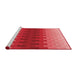 Sideview of Machine Washable Transitional Red Rug, wshpat1491rd