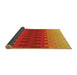 Thickness of Patterned Neon Red Rug, pat1491yw