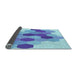 Thickness of Patterned Blue Rug, pat1492lblu