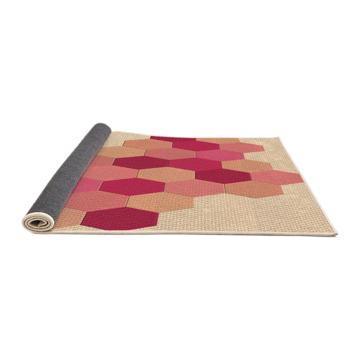 Thickness of Patterned Pastel Orange Rug, pat1492org