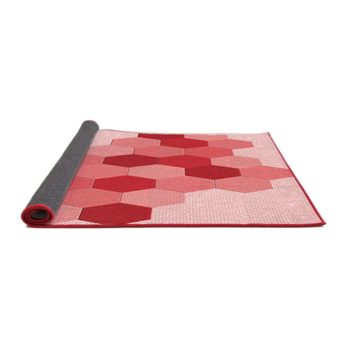 Thickness of Patterned Pink Rug, pat1492rd