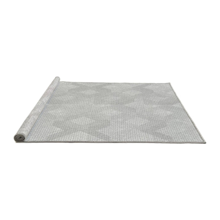 Sideview of Machine Washable Transitional Cloud Gray Rug, wshpat1493gry