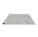 Sideview of Machine Washable Transitional Cloud Gray Rug, wshpat1493gry