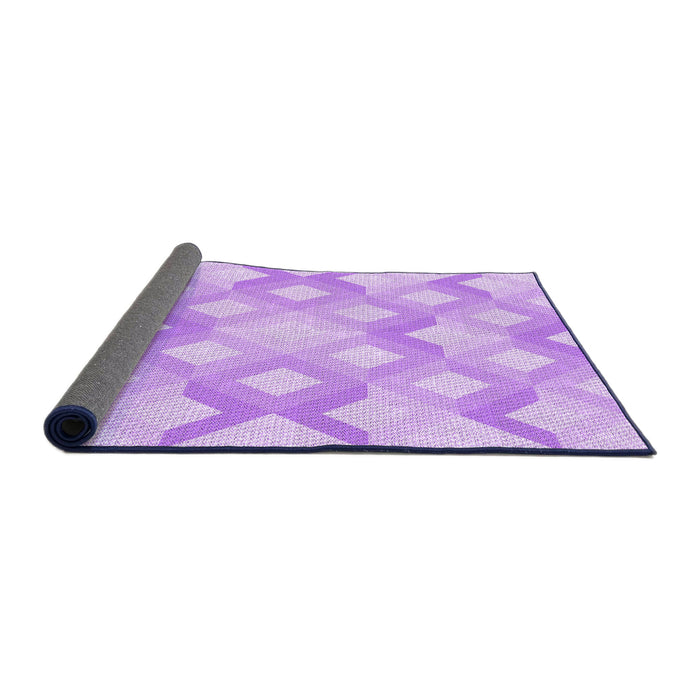Thickness of Patterned Purple Rug, pat1493pur