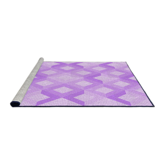 Sideview of Machine Washable Transitional Purple Rug, wshpat1493pur
