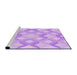 Sideview of Machine Washable Transitional Purple Rug, wshpat1493pur