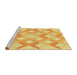 Sideview of Machine Washable Transitional Chrome Gold Yellow Rug, wshpat1493yw