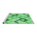 Sideview of Machine Washable Transitional Jade Green Rug, wshpat1494grn