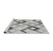 Sideview of Machine Washable Transitional Gray Rug, wshpat1494gry