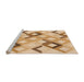 Sideview of Machine Washable Transitional Orange Rug, wshpat1494org