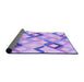 Thickness of Patterned Blossom Pink Rug, pat1494pur