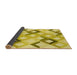 Thickness of Patterned Bold Yellow Rug, pat1494yw