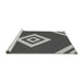 Sideview of Machine Washable Transitional Gunmetal Gray Rug, wshpat1495gry