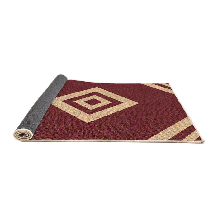 Thickness of Patterned Orange Rug, pat1495org