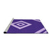 Sideview of Machine Washable Transitional Purple Rug, wshpat1495pur