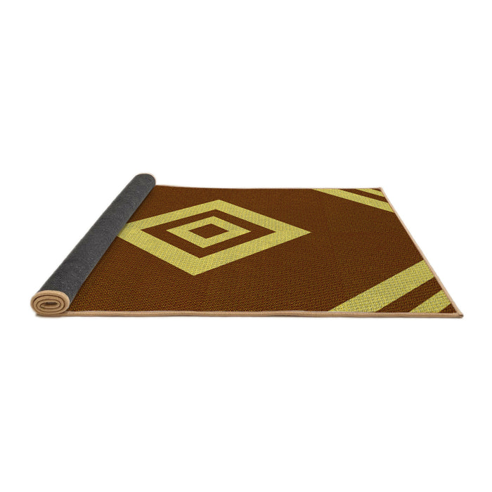 Thickness of Patterned Caramel Brown Rug, pat1495yw