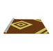 Sideview of Machine Washable Transitional Caramel Brown Rug, wshpat1495yw