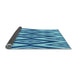 Thickness of Patterned Blue Rug, pat1496lblu