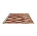 Sideview of Machine Washable Transitional Red Rug, wshpat1496org