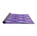 Thickness of Patterned Mauve Purple Rug, pat1496pur