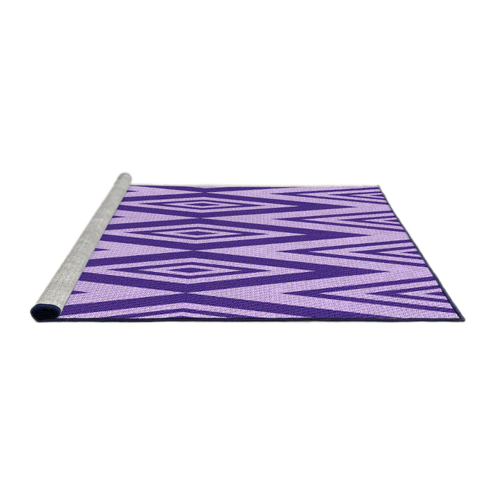 Sideview of Machine Washable Transitional Mauve Purple Rug, wshpat1496pur